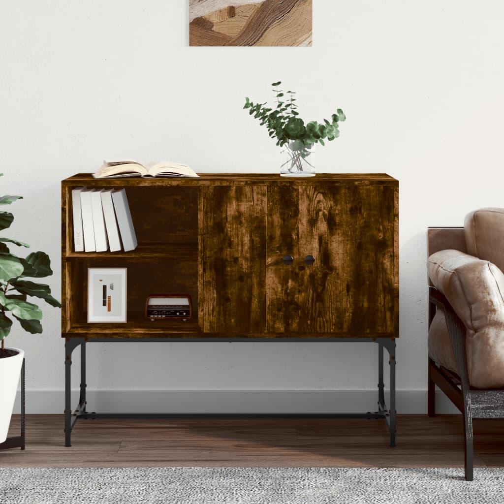 Skænk 100X40X79,5 Cm Konstrueret Træ Etræsfarve - Røget eg