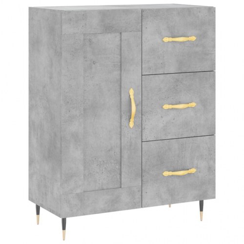 Højskab 69,5x34x180 cm konstrueret træ betongrå