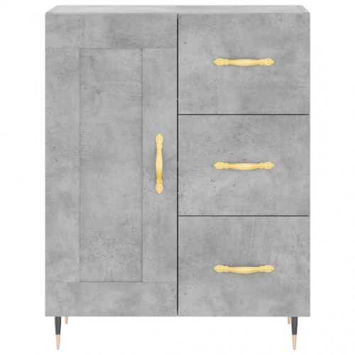 Højskab 69,5x34x180 cm konstrueret træ betongrå