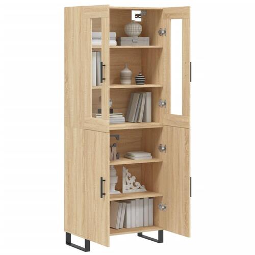 Højskab 69,5x34x180 cm konstrueret træ sonoma-eg