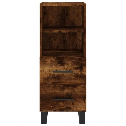 Skab 34,5x34x180 cm konstrueret træ røget egetræ