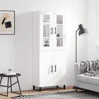 Højskab 69,5x34x180 cm konstrueret træ hvid