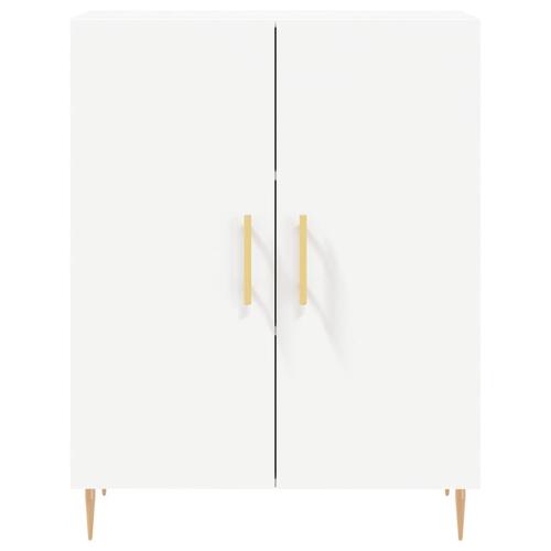 Højskab 69,5x34x180 cm konstrueret træ hvid