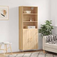 Højskab 69,5x34x180 cm konstrueret træ sonoma-eg