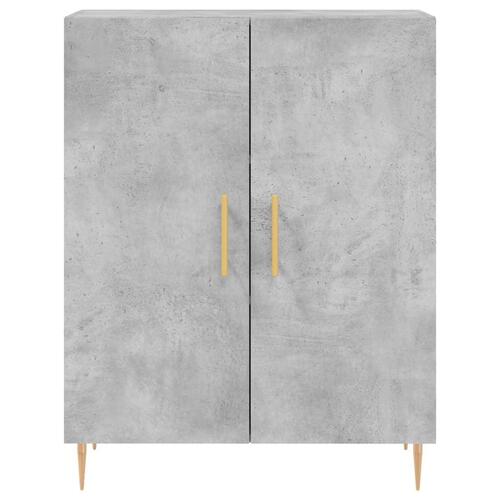Højskab 69,5x34x180 cm konstrueret træ betongrå