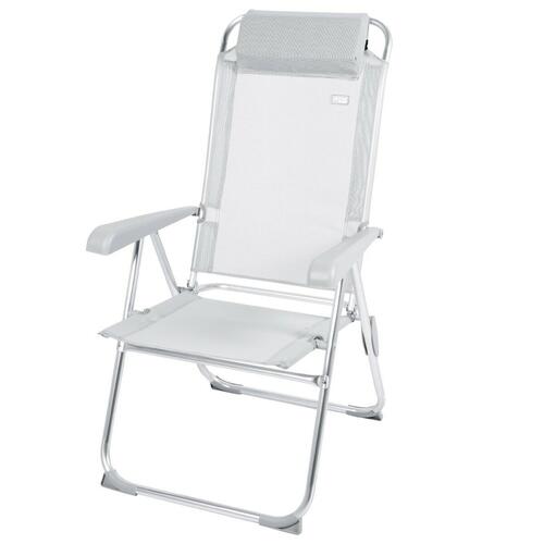 Polstrede Campingstol Aktive Indstillelig Grå 44 x 101 x 55 cm