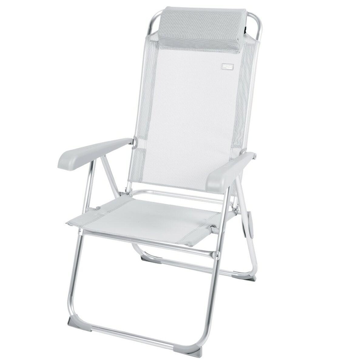Polstrede Campingstol Aktive Indstillelig Grå 44 x 101 x 55 cm