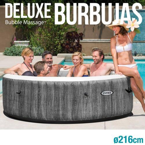 Oppustelige Spa Intex Purespa Greywood Deluxe 28442EX 6 steder 220-240 V 1741 l/h 1089 L