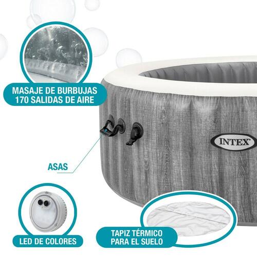 Oppustelige Spa Intex Purespa Greywood Deluxe 28442EX 6 steder 220-240 V 1741 l/h 1089 L