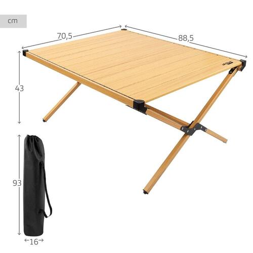 Sammenklappeligt bord Aktive Glamping Sabana Aluminium Jord 88,5 x 43 x 70,5 cm