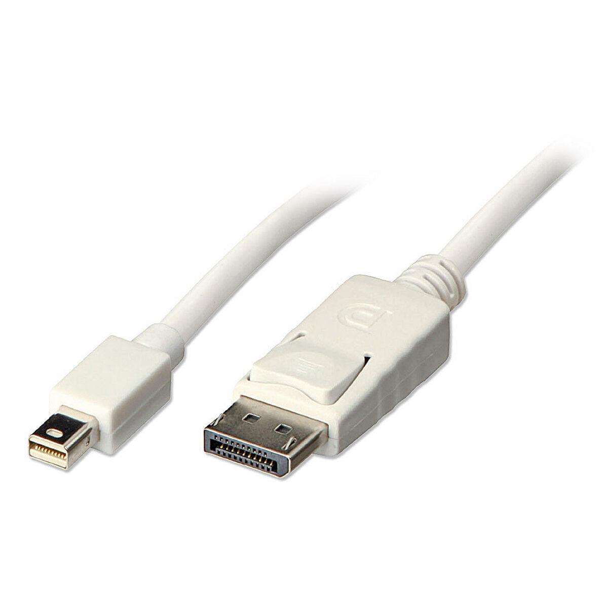 LINDY Mini DisplayPort til DisplayPort-adapter, hvid - 3 m