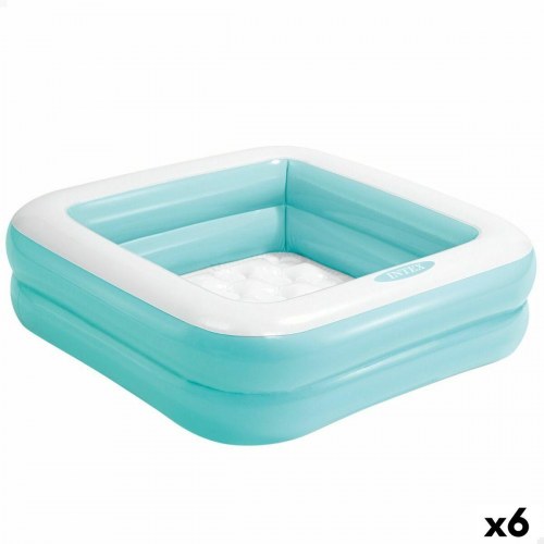 Badebassin til børn Intex firkantet 57 l - 86 × 86 × 25 cm (6 stk.)