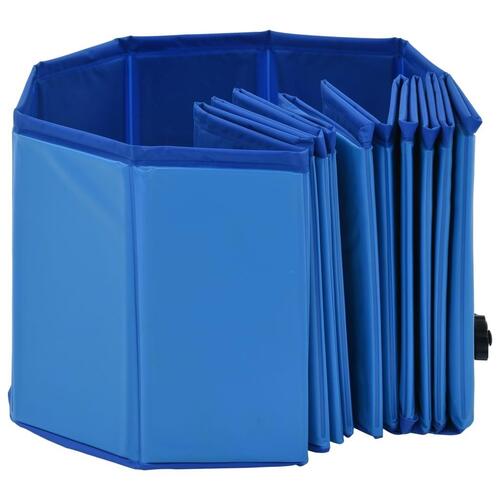 Foldbart hundebassin 120 x 30 cm PVC blå