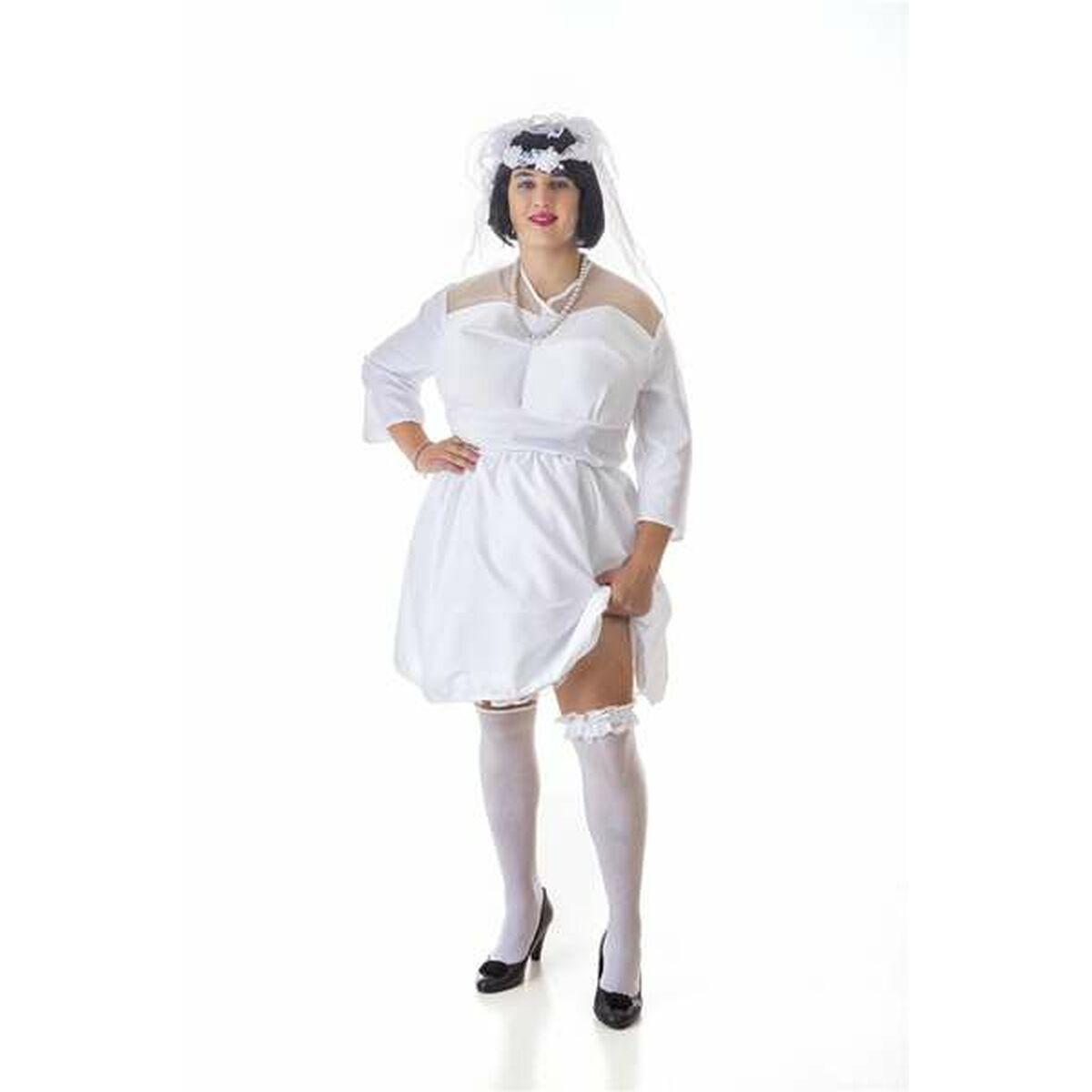 Kostume til voksne Sexy Brudekjole (4 Dele) L