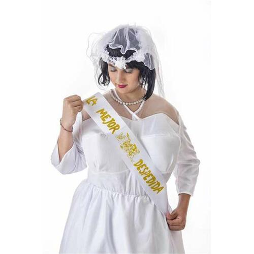 Kostume til voksne Sexy Brudekjole (4 Dele) L