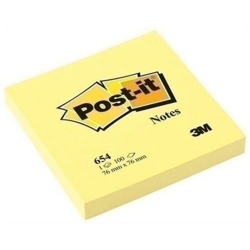 Klæbende huskesedler Post-it 76 x 76 mm Gul (2 enheder)