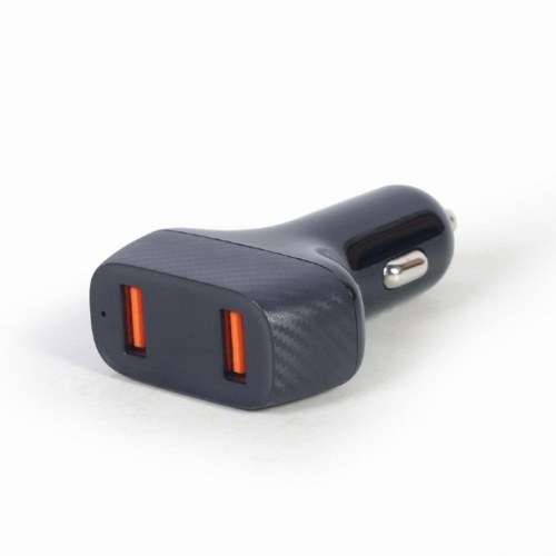 GEMBIRD 2‑port USB biloplader - Sort