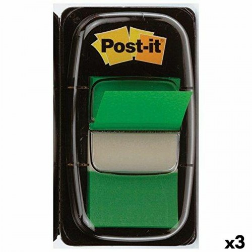 Post-it Index klæbende huskesedler 25 × 43 mm - Grøn (3 stk.)