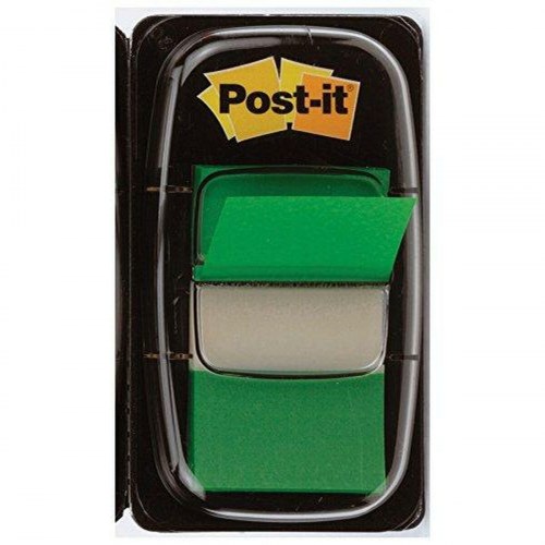 Post-it Index klæbende huskesedler 25 × 43 mm - Grøn (3 stk.)