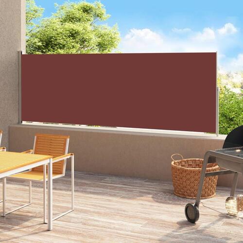 Sammenrullelig sidemarkise til terrassen 180x500 cm brun