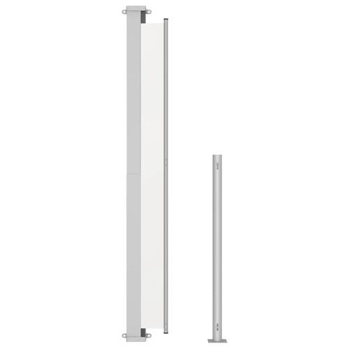 Sammenrullelig sidemarkise til terrassen 200x500 cm cremefarvet