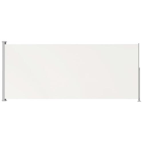 Sammenrullelig sidemarkise til terrassen 220x500 cm cremefarvet