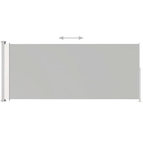 Sammenrullelig sidemarkise til terrassen 220x500 cm cremefarvet
