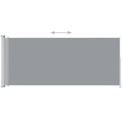 Sammenrullelig sidemarkise til terrassen 220x500 cm grå