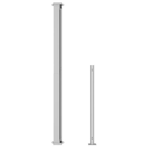 Sammenrullelig sidemarkise til terrassen 220x500 cm grå