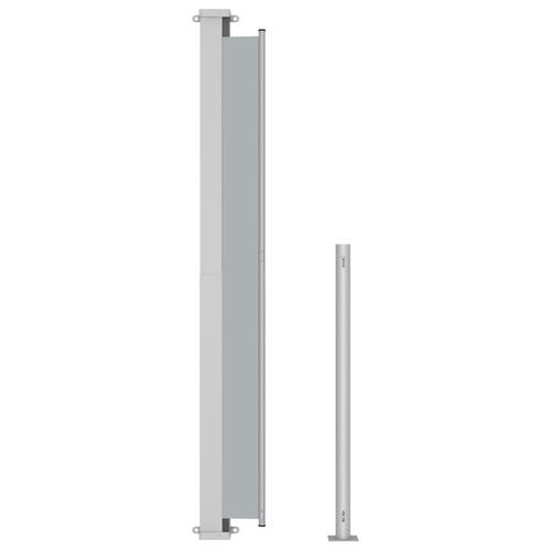 Sammenrullelig sidemarkise til terrassen 220x500 cm grå