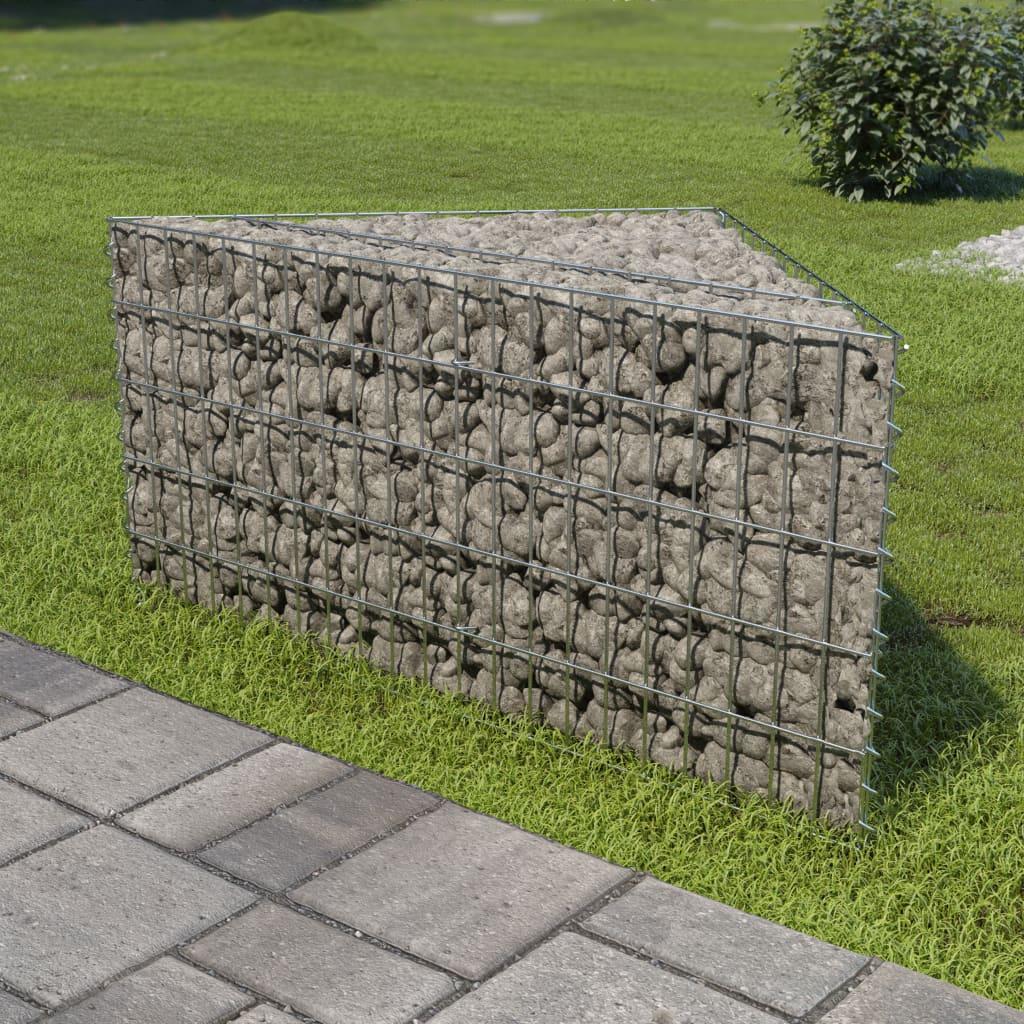 Gabion-højbed 75x75x50 cm galvaniseret stål