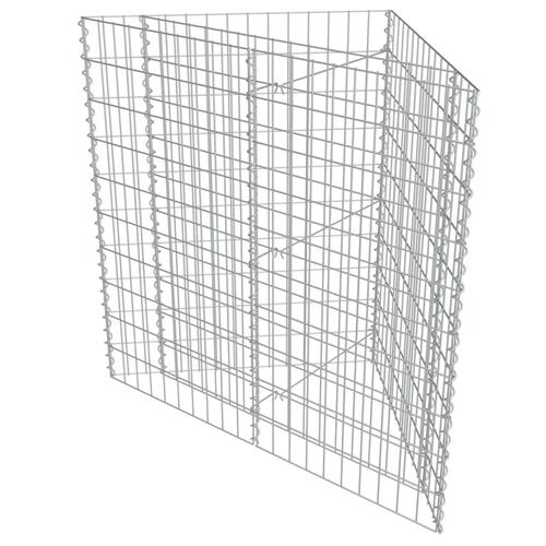Gabion-højbed 75x75x50 cm galvaniseret stål
