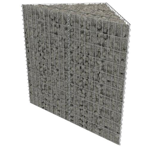 Gabion-højbed 75x75x50 cm galvaniseret stål