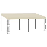 Vægmonteret pavillon 3x6 m stof cremefarvet