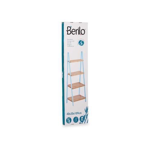 Badeværelse reol Blå Natur Bambus Fyr 40 x 109,3 x 30 cm