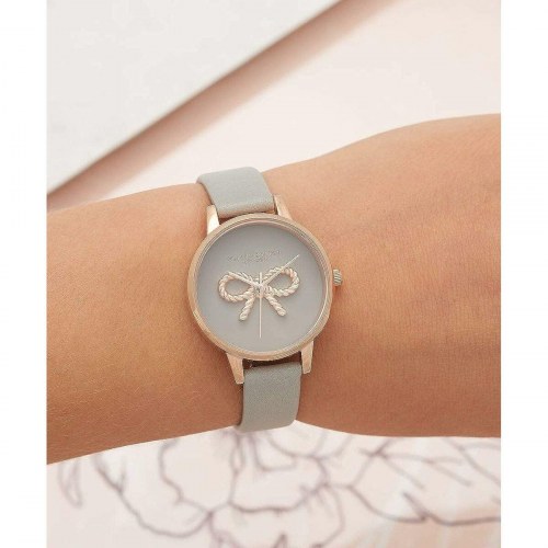 Olivia Burton dameur OB16VB04 - grÃ¥ skive, Ã 30 mm
