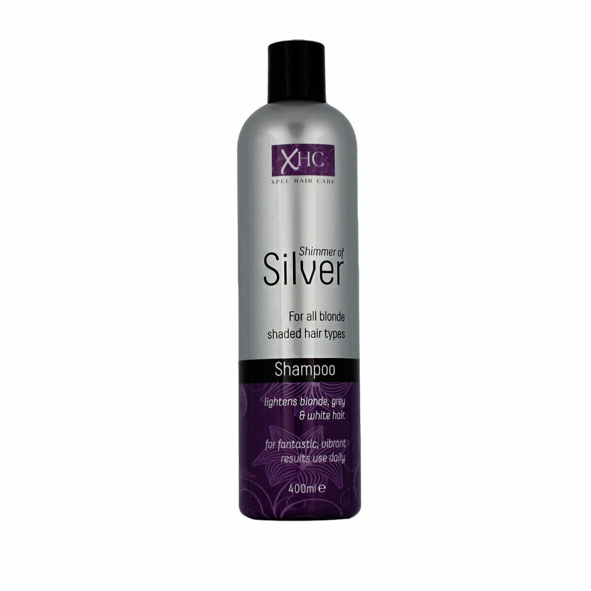 Xpel Shimmer of Silver shampoo til blond, gråt og hvidt hår 400 ml