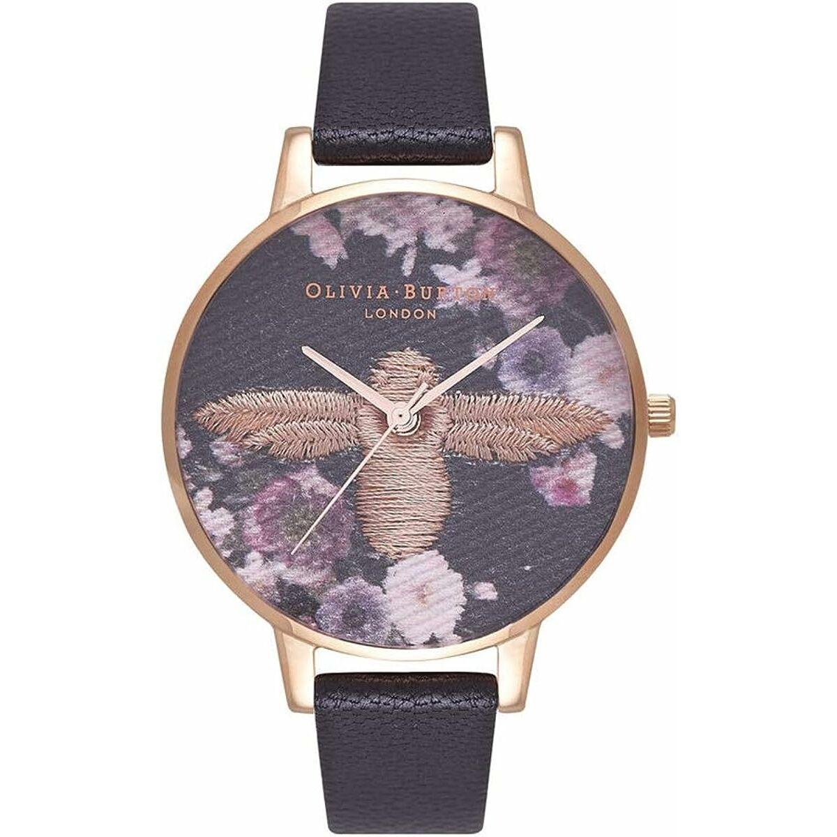 Olivia Burton dameur OB16EM02 - sort rem, Ã 38 mm