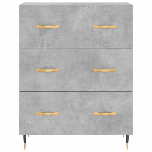 Højskab 69,5x34x180 cm konstrueret træ betongrå