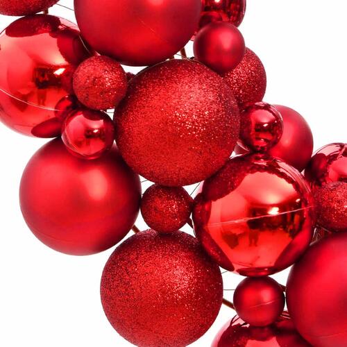 Julekrans 45 cm polystyren rød