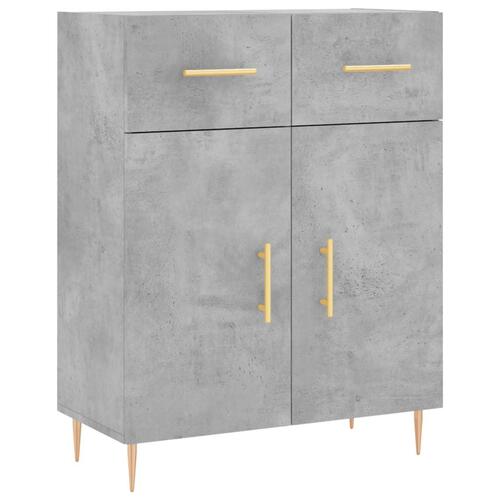 Højskab 69,5x34x180 cm konstrueret træ betongrå