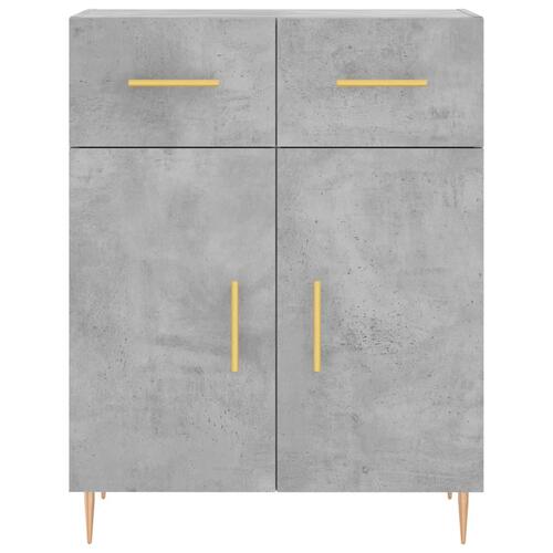 Højskab 69,5x34x180 cm konstrueret træ betongrå