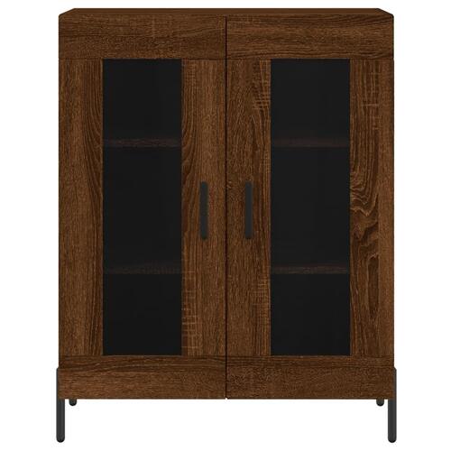 Højskab 69,5x34x180 cm konstrueret træ brun egetræsfarve