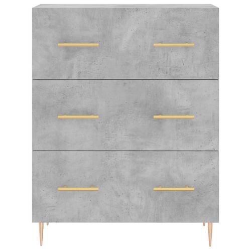 Højskab 69,5x34x180 cm konstrueret træ betongrå