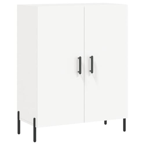 Højskab 69,5x34x180 cm konstrueret træ hvid