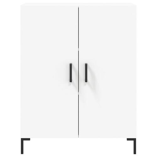 Højskab 69,5x34x180 cm konstrueret træ hvid