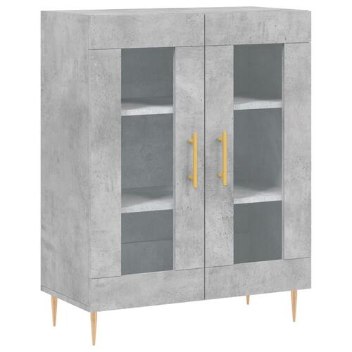 Højskab 69,5x34x180 cm konstrueret træ betongrå