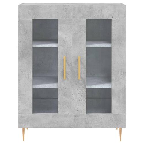 Højskab 69,5x34x180 cm konstrueret træ betongrå
