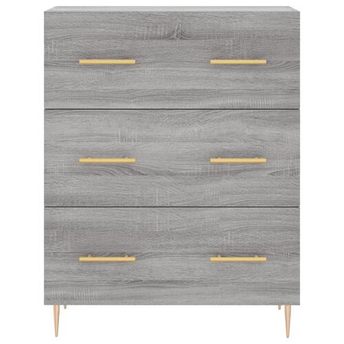 Højskab 69,5x34x180 cm konstrueret træ grå sonoma-eg