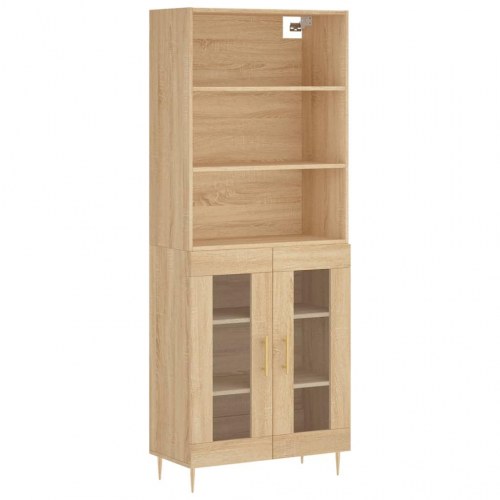 Højskab 69,5x34x180 cm konstrueret træ sonoma-eg